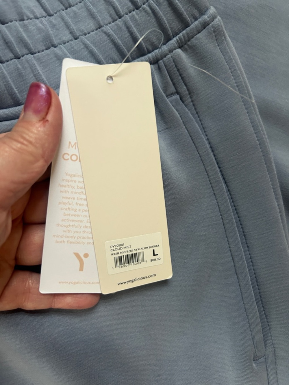 Yogalicious Wash Softlite New Flow Jogger Pants in Cloudmist - Picture 10 of 10